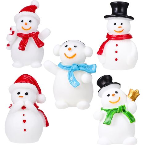 50 Pièces Figurines Miniatures de Bonhommes de Résine Décorations de Noël Adorables pour Hivernales et Décorations Intérieures (1/5)
