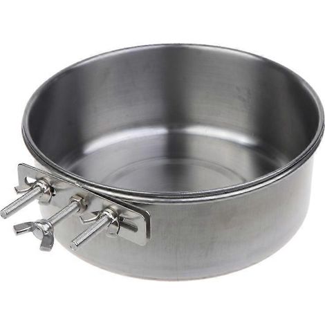 Futterkäfig für Haustiere – Wassernapf und Futterspender für kleine, mittlere und große Katzen und Hunde – 18 x 6,5 cm