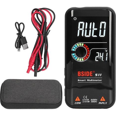 Wiederaufladbares digitales Multimeter mit automatischer Bereichswahl, hoher Genauigkeit, AC/DC-Spannungsmesser mit Farb-LCD-Display (1/4)
