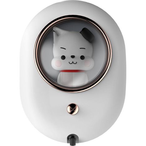 Wall-Mounted Soap Dispenser with Space Capsule Design, Automatic Foaming, Space Saving, White (1/4)