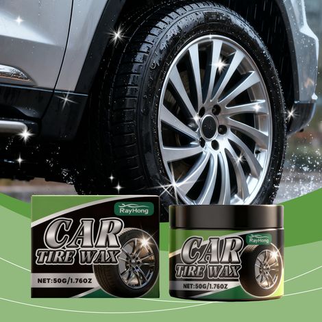 Car tire care cream, car tire retreading, polishing, blackening, dust removal cleaning and care cream -- 50g