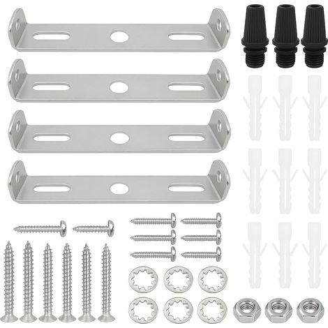 Support Plafonnier - Lot de 4 - Acier Galvanisé 85mm - Fixation Luminaire Sécurisée - Salon Cuisine Couloir - Diamètre 85 mm (1/5)
