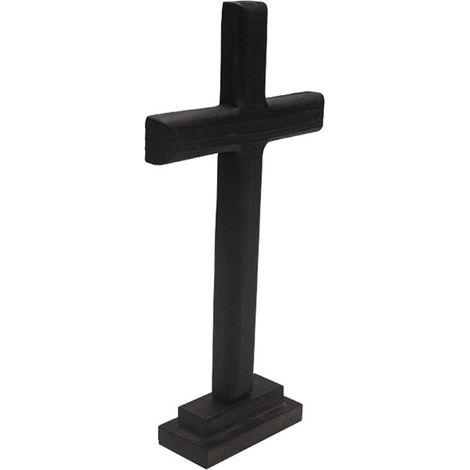 Croix - Bois - Décoration Murale et de Bureau - Pour Maison Bureau Église - 28,5 x 18 x 2 cm - 1 Pièce (1/5)