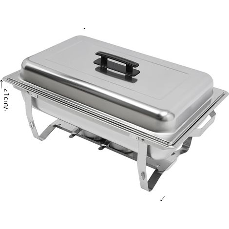 Chauffe-aliments en acier inoxydable, design moderne minimaliste, grande capacité de 7L (1/2)