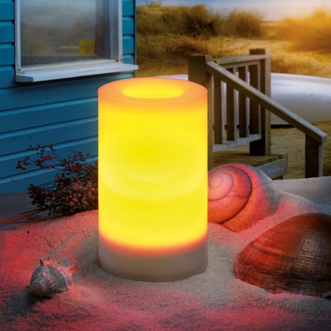 Bougie solaire LED Mila 7,5x12cm Lumière vacillante Lumière de bougie résistante aux intempéries 102232