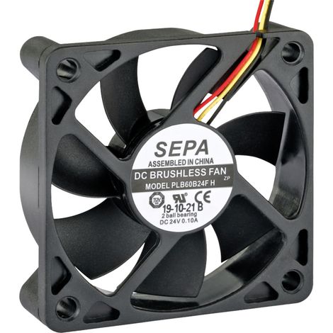 SEPA PLB60B24FSE31A Axiallüfter 24 V/DC 27.6 m³/h (L x B x H) 60 x 60 x 15 mm