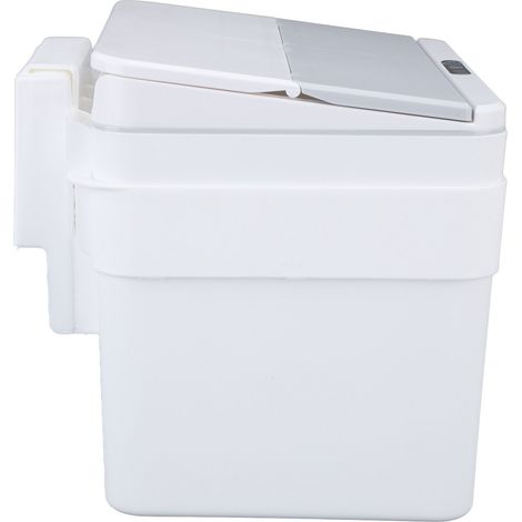 Poubelle de salle de bain 8L avec couvercle, chargement USB, fixation murale, capteur de mouvement intelligent, idéale pour la maison ou le bureau. (1/5)