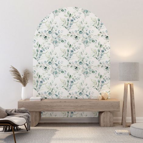 Stickers Arche - Motif botanique - 150 x 150 cm - Adhésif MAT (1/5)