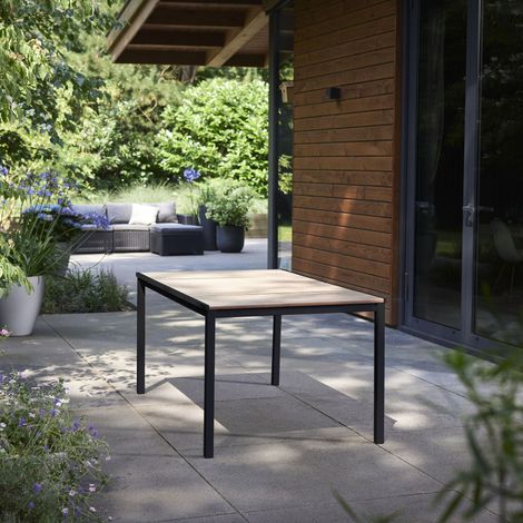 Signature Porto Table 160 cm- Ashwood and Black Steel Keter (1/5)