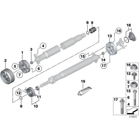 Support central d'arbre de transmission en alliage d'aluminium, fixation d'arbre de transmission 26127526631 pour BMW Série 1 et 3 E81 E82 E88 E90 E91 E92 E93 (1/5)