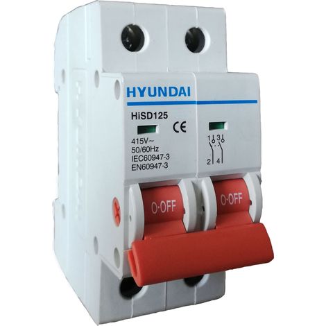 Interrupteur sectionneur 2P 100A 2 module (1/3)