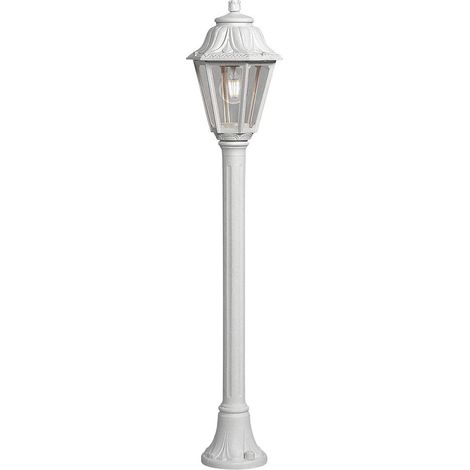 Farol baliza con poste mizar/anna, transparente, e27, blanco, ø220 x 1100 mm