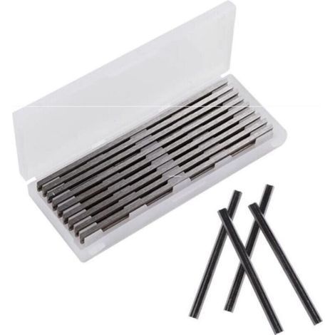 10 Pieces Planer Iron 82mm HSS Planer Blades Reversible Carbide Irons Electric Planer Set Blade 82x5.5x1.1mm, for Makita Planers (1/4)