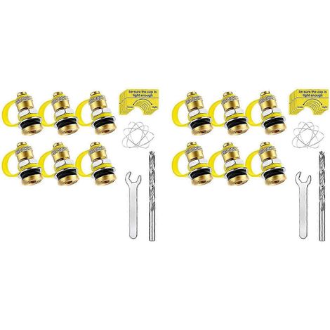 Bouchons d'aération pour bidons d'essence, kit de 12 bouchons d'aération améliorés, compatibles avec tous les bidons d'essence, réservoirs et jerricans. Améliore le débit. EK (1/5)