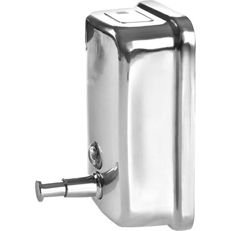Dispensador de jabón mural de 500 ml, fabricado en acero inoxidable 304 – Relleno superior – Indicador de nivel de jabón – Fácil instalación (1/5)