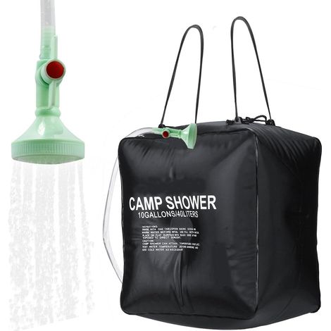Sac de douche solaire 40 Liter Camping, Temperatur 40 °C Randonnée, Escalade (1/5)