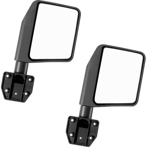Mophorn Specchi laterali per porte tubolari Jeep, coppia di specchi compatibili con Jeep Wrangler CJ7 YJ TJ JK JL, Gladiator JT e Cherokee XJ, con regolazione manuale (1/5)