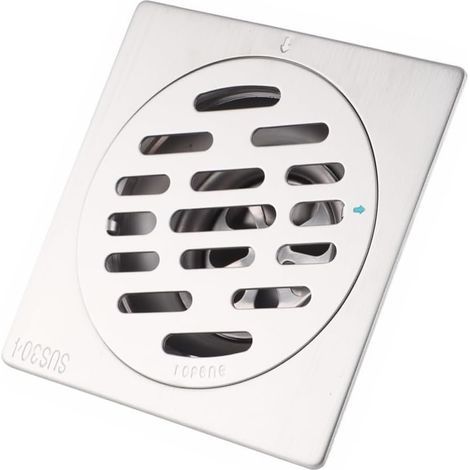 Thick Stainless Steel Floor Drain, Square Shower Drain, Odor-Proof for Bathroom, 100 x 100mm (Style: 2) (1/5)