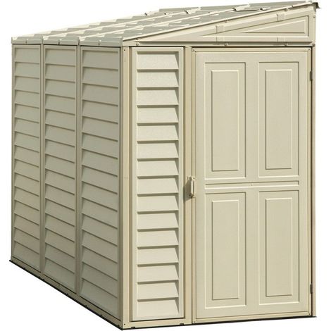 Casetta da Giardino Porta Attrezzi 122x240x188 cm in PVC Avorio (1/5)