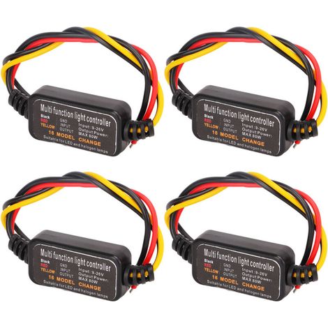 4 pièces DC9-26V feu stop LED clignotant contrleur stroboscopique 16 Modes réglables pour voiture moto (1/5)