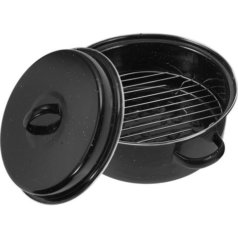 Plat à rôtir avec couvercle, cocotte en émail, poêle pour churrasco et rôtissage