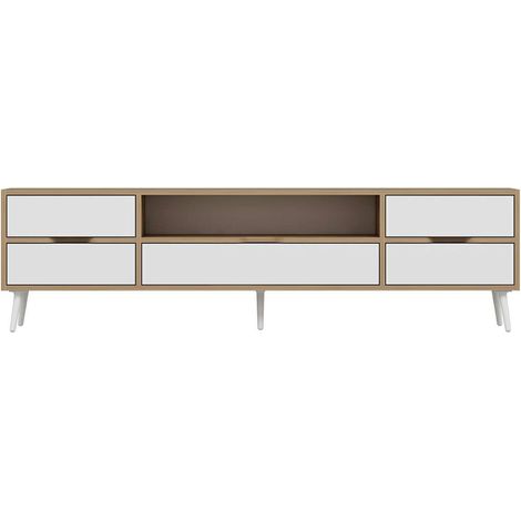 Mueble De Tv Elina Con Almacenamiento Color Blanco (1/5)