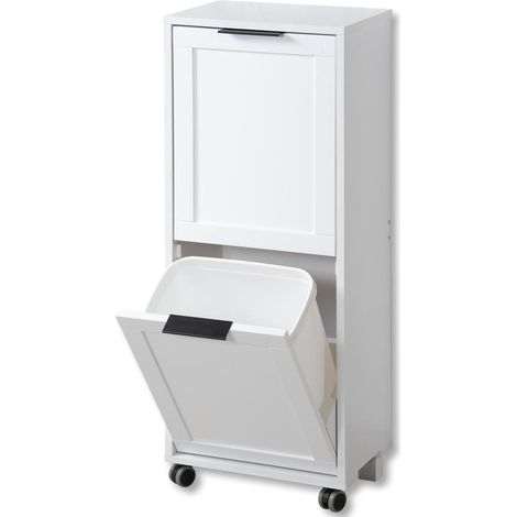 Kesper cabinet de tri blanc 35 x 23 x 89 cm (1/3)