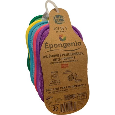 Juego de 5 esponjas multiusos Epongenio lavable multisuperficie SANS MARQUE (1/5)