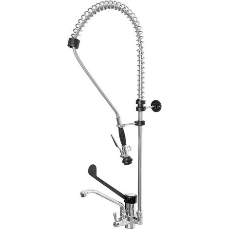 Miscelatore cucina professionale con doccetta in ottone cromato 140002530