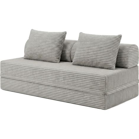 Sofá Modular 3 Lugares Convertível Veludo Listado (1/4)