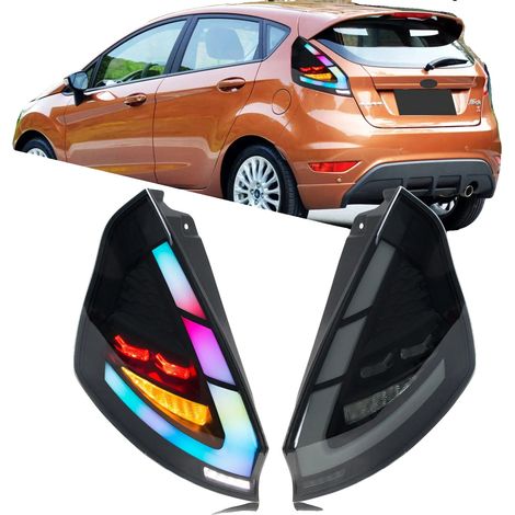 Fanali posteriori a LED, potenza 35W, tensione 12V, indicatori di direzione sequenziali, per Ford Fiesta MK7 MK7.5, design impermeabile (1/5)