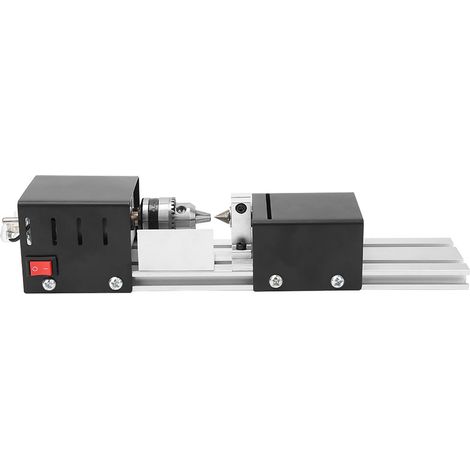 Mini-Fräs- und Drehmaschine, schwarz, Heimwerker-Holzbearbeitungswerkzeug zum Polieren und Schleifen, 100–240 V (1/5)