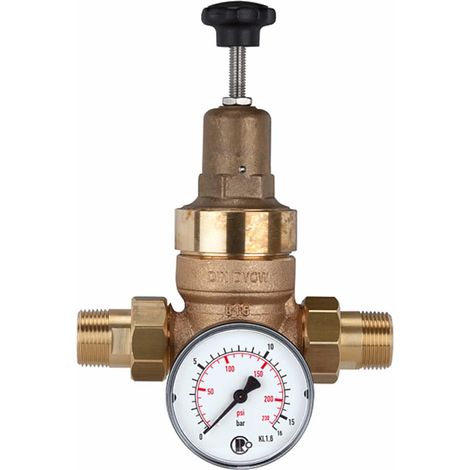 Riegler Druckregler für Trinkwasser, ohne DVGW, R 1 1/4, 1,5 - 12 bar (1/4)