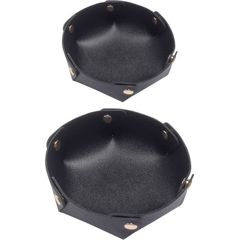 Valet Tray - Cuir Naturel - Plateau Organisateur pour Montres Portefeuilles Clés Pièces - Usage Bureau Maison Voyage - 1 Pièce (1/5)