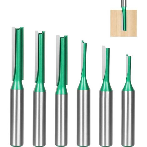 Set di frese per fresa da 8 mm, set di 6 frese a scanalatura per la lavorazione del legno, Ø 3/4/5/6/7/8 mm, accessori in metallo duro per fresatrici (1/5)