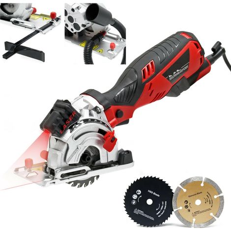 Mini scie circulaire electrique 705w + 2 disques