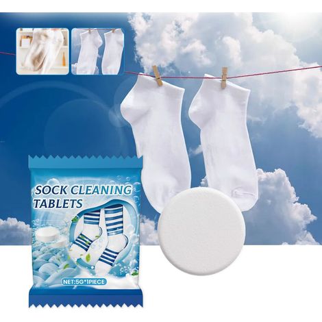 Sockenreinigungstücher – Multifunktionale Reinigungstücher zur Fleckenentfernung, Pflege und Erfrischung von Socken – 5 g x 1 Stück -- DE (1/5)