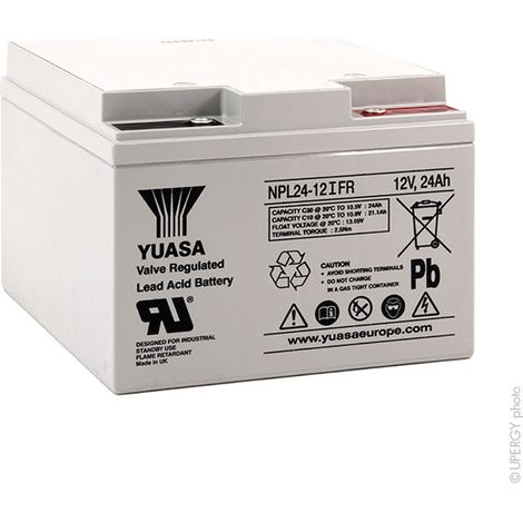 Yuasa - Batterie plomb AGM YUASA NPL24-12IFR 12V 24Ah M5-F (1/5)