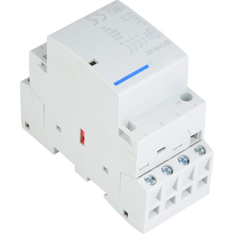 Contacteur Modulaire AC 220V/230V 20A 4P 2NO 2NC, Montage Rail DIN