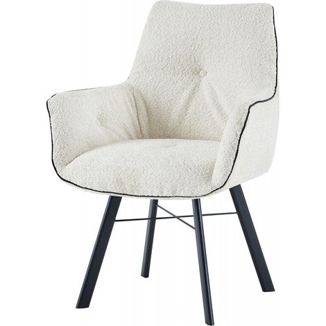 Chaise fauteuil Allie 125 - Ivoire (1/5)