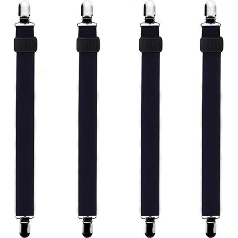 Tendeur Drap Housse Lit Drap Réglable,Tendeurs de Maintien,Convient à Lits et Matelas,Noir (1/4)