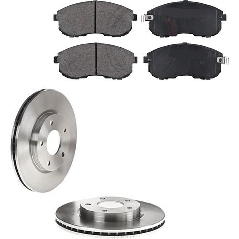 KIT FRENI ANTERIORI compatibile con NISSAN PULSAR 2 VOLUMI/CODA SPIOVENTE (C13) - DISCHI + PASTIGLIE OEM: P 56 065 / 18110 /SOSTITUZIONE DIRETTA/BASSA POLVERE/SILENZIOSO (1/5)