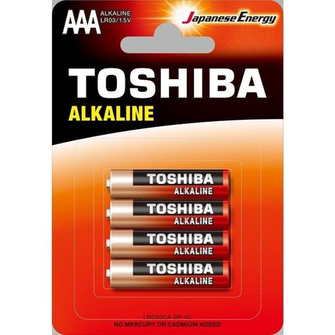 Batterie toschiba rosso alcalino lr03gca bp-4c lr03 blister 4 szt.