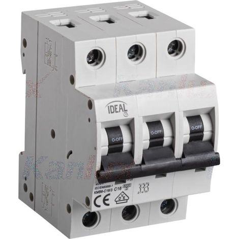 INTERRUTTORE MAGNETOTERMICODIFFERENZIALE 3P KMB6-C16/3 - KANLUX (1/2)