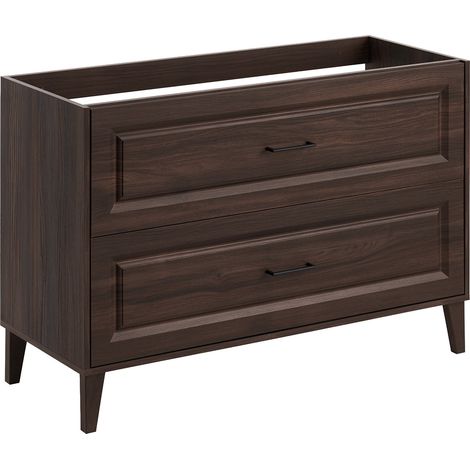 Waschtischunterschrank 120cm Moka mit 2 Schubladen, Holzoptik (1/5)