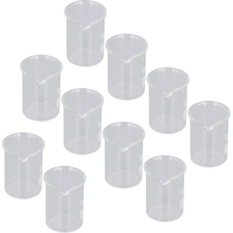 10-teiliges Glasbecher-Set, Messbecher mit Skala, Lehrmaterial, 25 ml Fassungsvermögen (1/5)