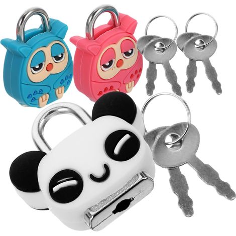 de 3 cadenas pour valise avec clés mini cadenas avec clé