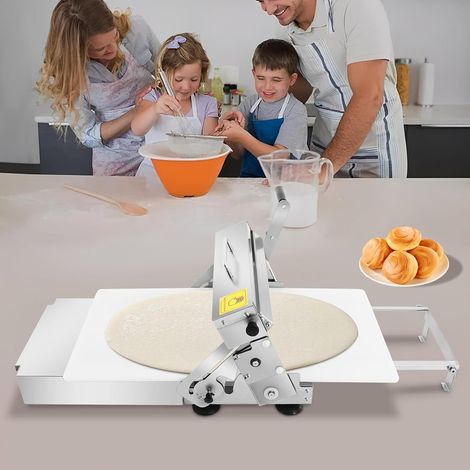 Manual Dough Roller Stainless Steel with Adjustable Thickness, Folding Dough Sheeter Machine, 19-Inch Puff Pastry Sheeter and Fondant Roller, Manual Dough Sheeter for Bakeries Pastries (1/5)
