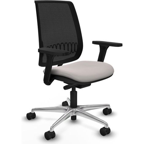 Chaise de bureau piqueras y crespo Alares cuir synthétique blanc (1/2)