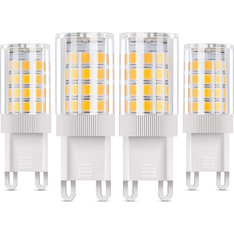 G9 LED Light Bulb, 5W Equivalent to 50W Halogen Lamps, 4 PCS Warm White 3000K LED Lamps, 360° Beam Angle, AC85-220V, 360LM, Not Dimmable (1/5)